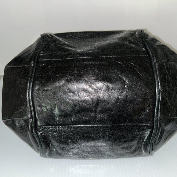 Chloe Mini Ethel Satchel Bag, Black/Brown 2 tone handle - Picture 6 of 7